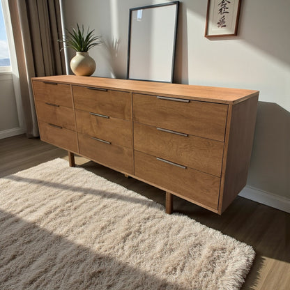 Catalina - Long Mid Century Modern Oak Dresser