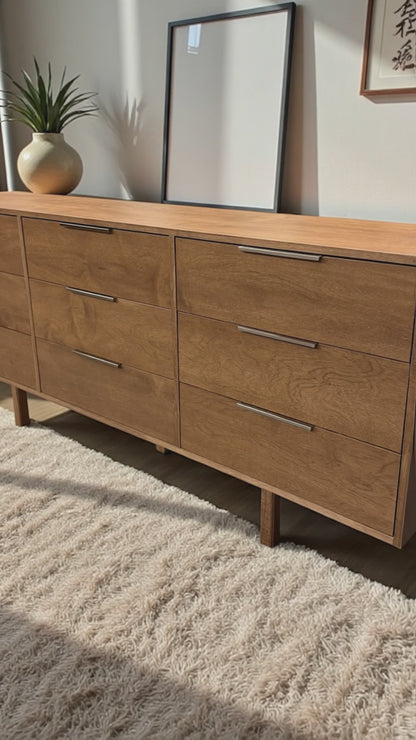 Catalina - Long Mid Century Modern Oak Dresser
